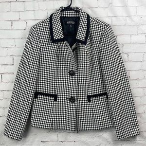 #39 KASPER houndstooth blazer tweed jacket sz10